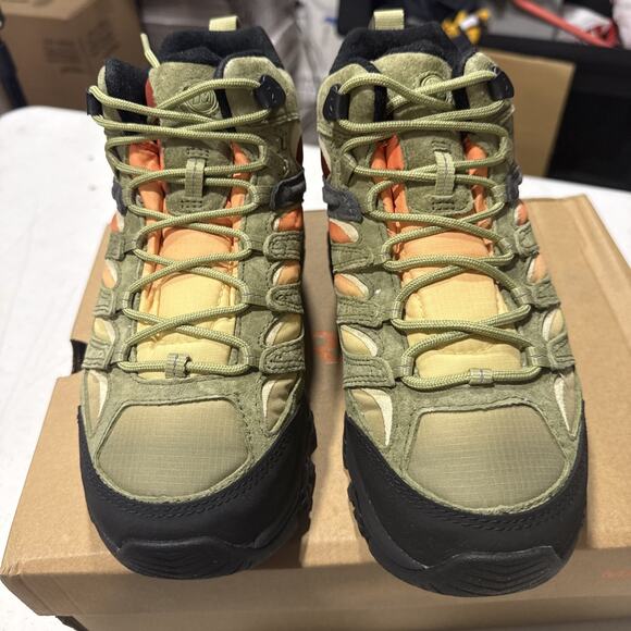 Merrell Mens Moab 3 Vista Mid Waterproof Suede Hiking Boot Mosstone - 7 Wide - Picture 5 of 9